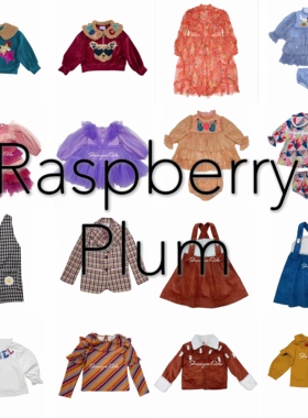 3Z清仓 raspberry plum 儿童秋冬连衣裙纱裙T恤衬衫丝绒上衣长裤