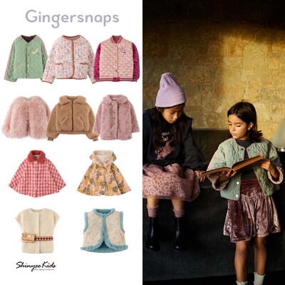 Shinyee▲gingersnaps aw24秋冬棉服保暖外套仿毛皮草斗篷背心