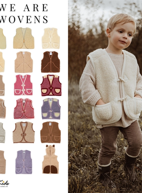 7ZShinyee▲we are wovens aw25秋冬新款男童女童羊毛马甲背心