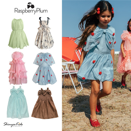 5ZShinyee▲raspberry plum ss26春夏儿童连衣裙蓬蓬裙公主裙