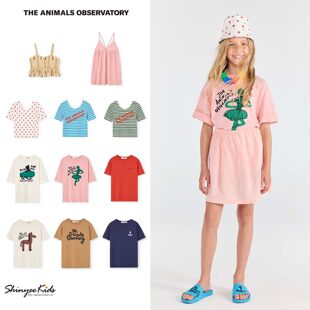 Shinyee▲TAO 26ss春夏新款男童女童休闲吊带衫上衣 短袖字母T恤