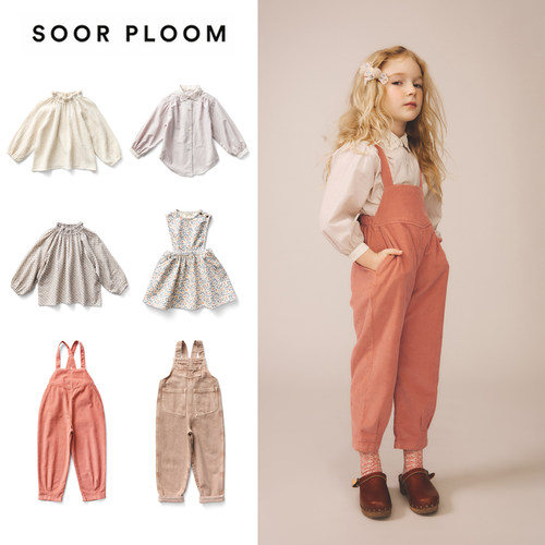 Shinyee▲soor ploom aw26秋冬新款女童衬衫上衣连衣裙背带裤