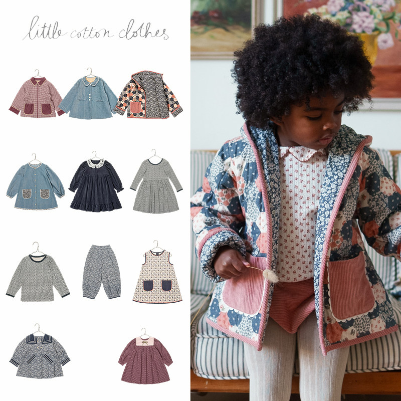 Shinyee▲little cotton clothes aw26女童碎花外套连衣裙打底衫