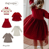 针织开衫 Shinyee aw24儿童碎花裙 圣诞新年连衣裙 thats mine