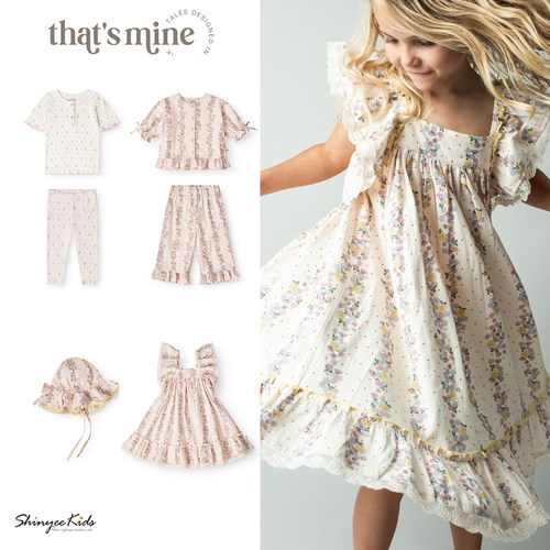6ZShinyee▲thats mine ss26春夏儿童衬衫T恤上衣帽子裤子连衣裙