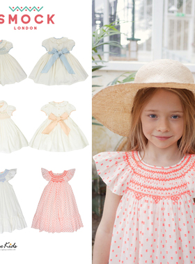 5Z Shinyee▲smock london ss24儿童刺绣打揽连衣裙生日裙礼服