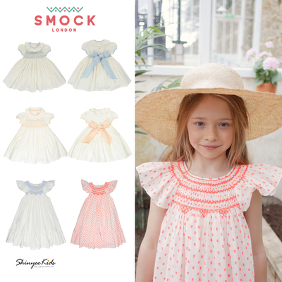 5Z Shinyee▲smock london ss24儿童刺绣打揽连衣裙生日裙礼服