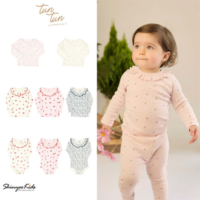 5ZShinyee▲tuntun aw25秋冬婴幼儿长袖T恤打底衫连体衣包屁衣