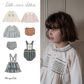 Little cotton clothes Shinyee aw24儿童衬衫 半裙短裙连体衣
