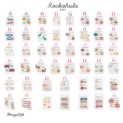 7ZShinyee▲rockahula aw24儿童发夹花朵蝴蝶结ins手工发饰发卡