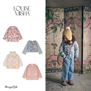 Shinyee▲Louise misha aw23儿童外套外搭洋气棉服法式印花棉袄