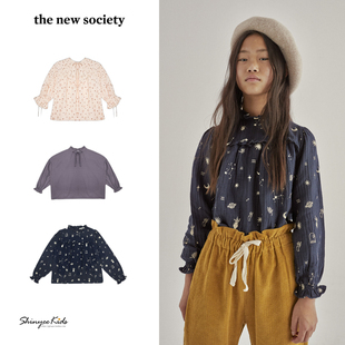 the new society 上衣 Shinyee aw22儿童长袖 花边领印花衬衫