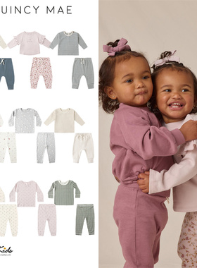 6ZShinyee▲quincy mae aw25秋冬婴儿打底衫印花T恤打底裤家居服