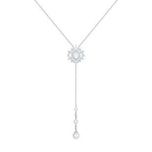 s925纯银电镀真金IPROMISE经典欧美魔镜系列优质贝母流苏小众项链