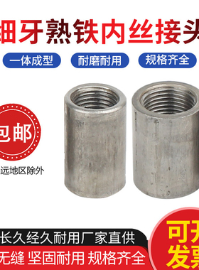 细牙压力表专用内螺丝螺纹公制牙内丝接头焊接熟铁碳钢内丝M8-M60