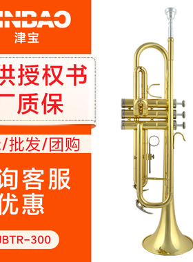 津宝小号乐器初学者专业演奏级儿童成人降B调JBTR-300小号乐器
