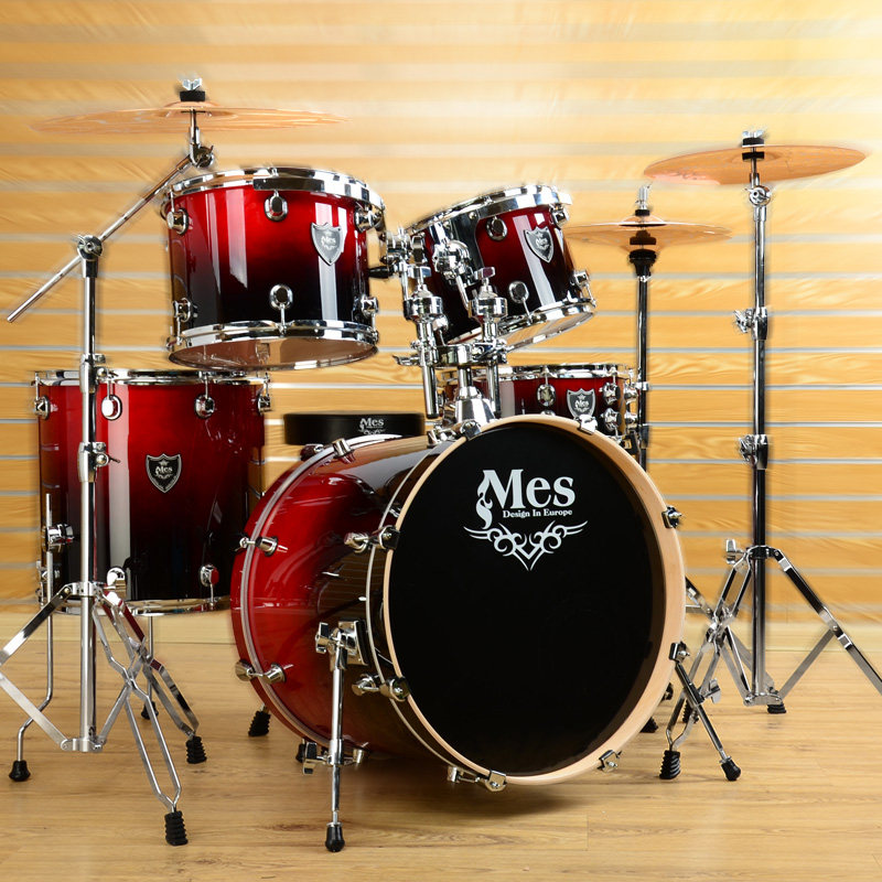 香港mes架子鼓dm 5255t黑红烤漆 爵士鼓 送大礼包