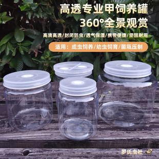 锹甲兜虫幼虫饲养罐锹形虫成虫饲养盒透明菌瓶宠物昆虫甲虫独角仙