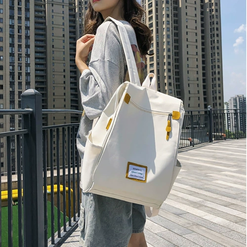 Трендовая брендовая универсальная вместительная и большая сумка, школьный рюкзак, ткань оксфорд, в корейском стиле, подходит для студента