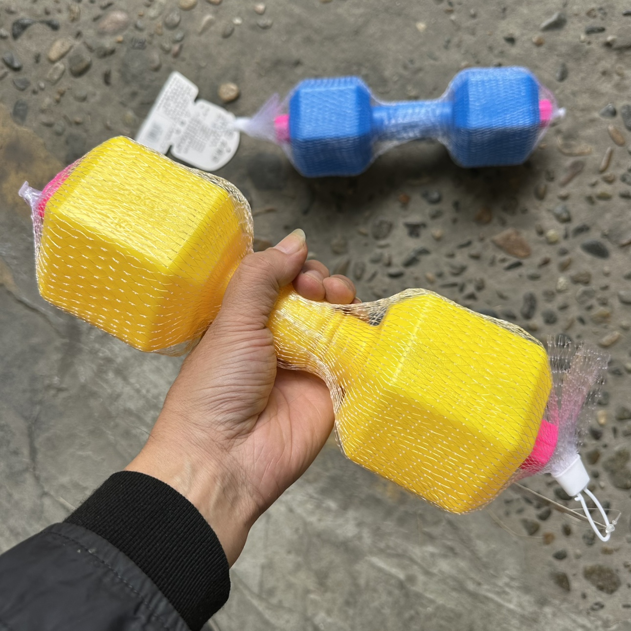 幼儿园哑铃可注水加沙加重圆形六边型儿童感统训练器材玩具早体操