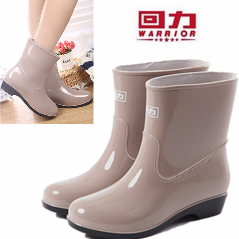 回力雨鞋女夏短筒時尚成人水鞋中筒雨靴短幫膠鞋防滑防水靴套鞋