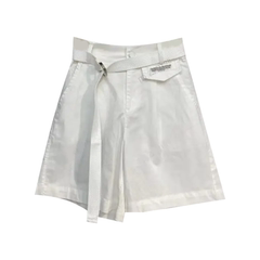 Summer new style with waistband and Capris, embroidered and decorated women's leisure straight pants