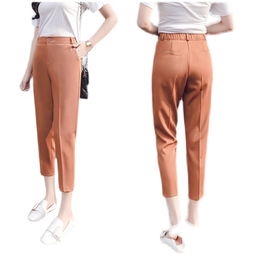 Real shot suit Harlan pants women show thin casual Capris pants high waist small feet suit pants large women's pants