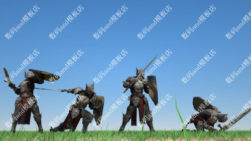 武士3d三维模型动画人绑定objfbxmaya战士 3dsmax虚幻ue4 c4d士兵