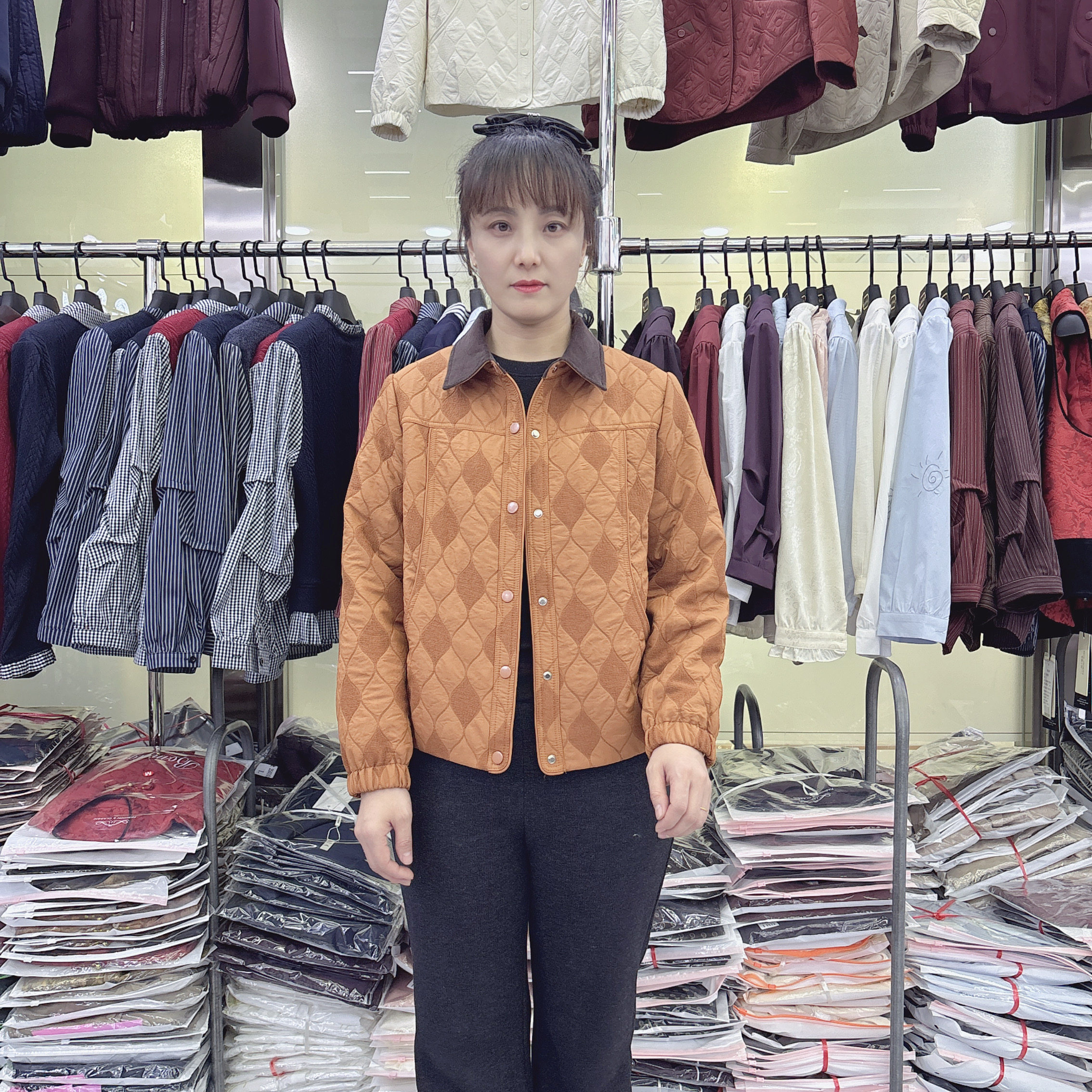 2026春季新款百搭长袖翻领时尚短款外套上衣休闲妈妈装女装,女装/女士精品,短外套,淘宝优惠券,粉丝福利购,淘宝优惠卷