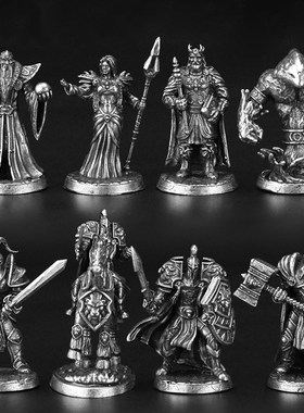 金属魔兽争霸人族士兵人模型手办