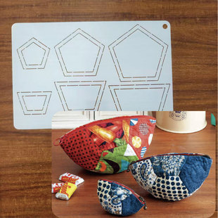 桐渊麻麻手工DIY描图工具拼布软模板 三角形五边形拼布包 胖胖包