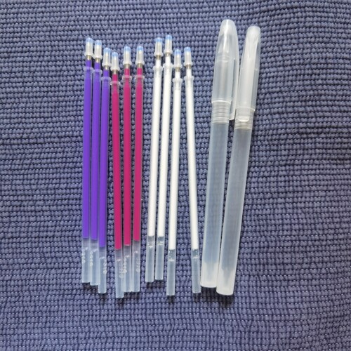 手工拼布刺子绣刺绣模板涂抹工具 热消笔热消膏三色