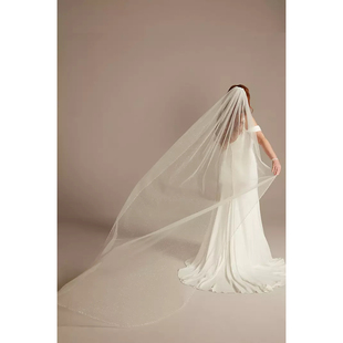 David Bridal新娘结婚中长头纱头巾薄纱 02美国专柜代购 2025