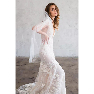 Brides 代购 新娘结婚齐腰中长头纱头巾薄纱 02美国专柜正品 2025