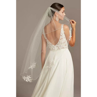 2025 David 代购 Bridal新娘结婚头纱头巾薄纱 02美国专柜正品