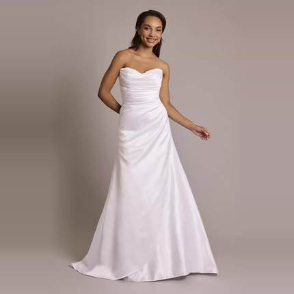 2025 02美国直邮专柜正品代购DB studio新娘结婚长裙白色抹胸婚纱