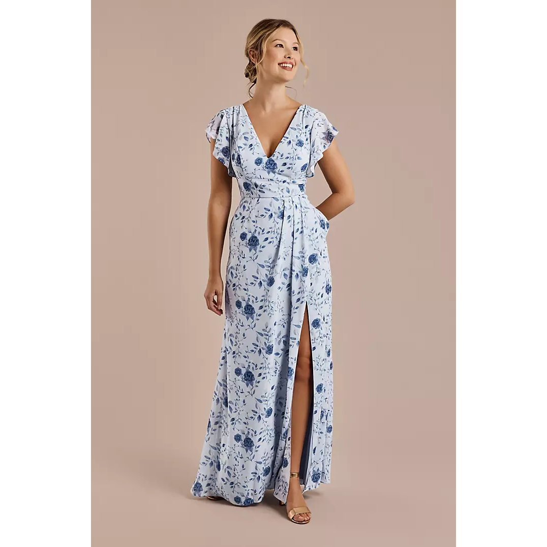 2025 02美国专柜正品代购celebrate新娘结婚晚礼服伴娘V领连衣裙