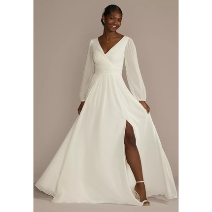 2025 02美国直邮专柜正品代购DB studio新娘结婚长裙V领抹胸婚纱