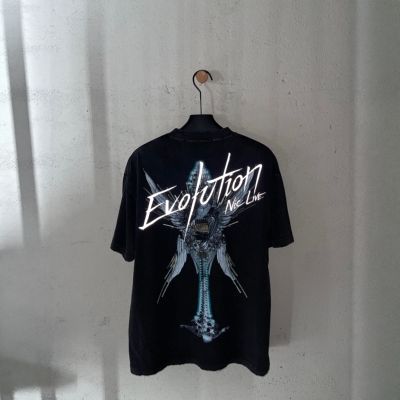 Evolution应援款天使龙骨2026进化演唱会短袖t恤洗水做旧半袖上衣