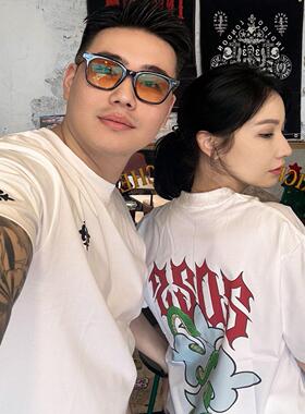 ENNAZORO原创潮牌春夏季新款纯棉短袖T恤印花男女休闲情侣装上衣