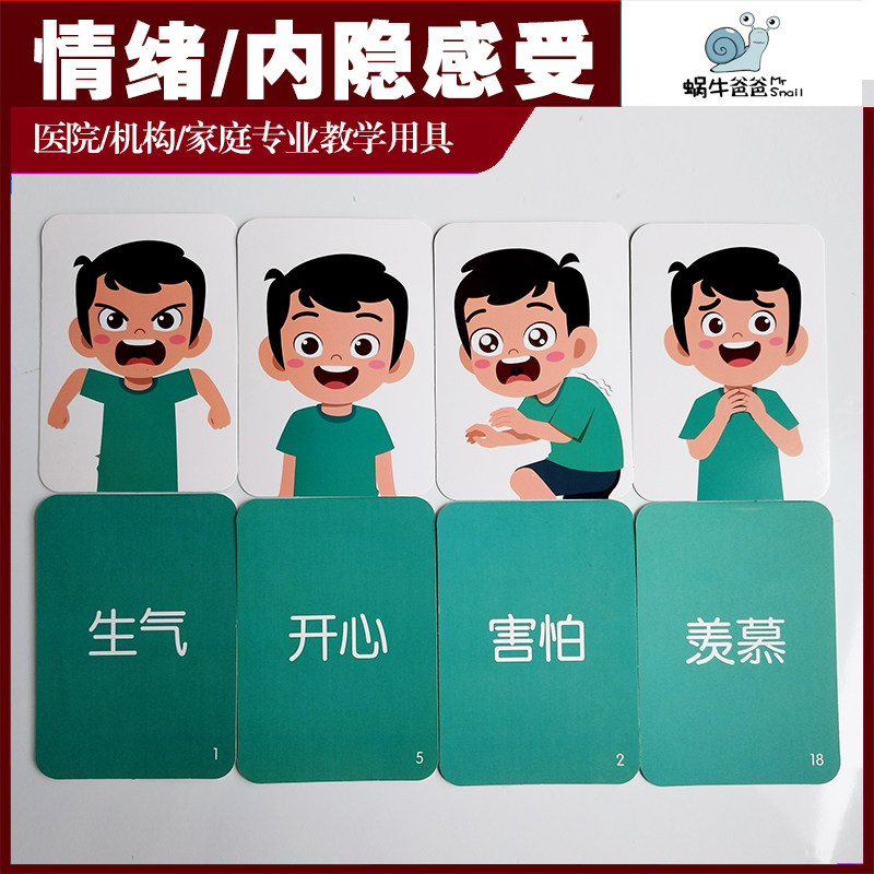 内隐情绪感受卡人物表情社交心智以琳同课题自闭症发育迟缓教具