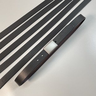 外单铜扣皮带双面头层牛皮平滑扣板扣腰带