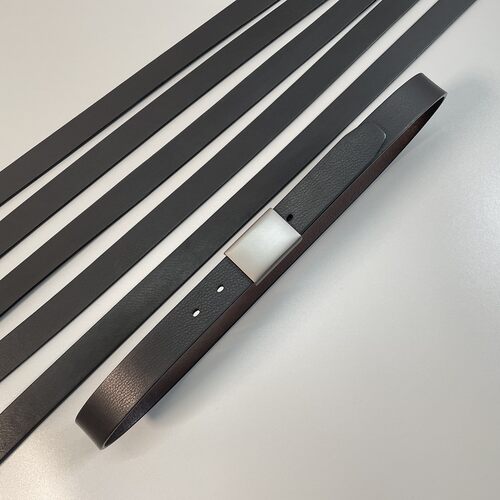 外单铜扣皮带双面头层牛皮平滑扣板扣腰带