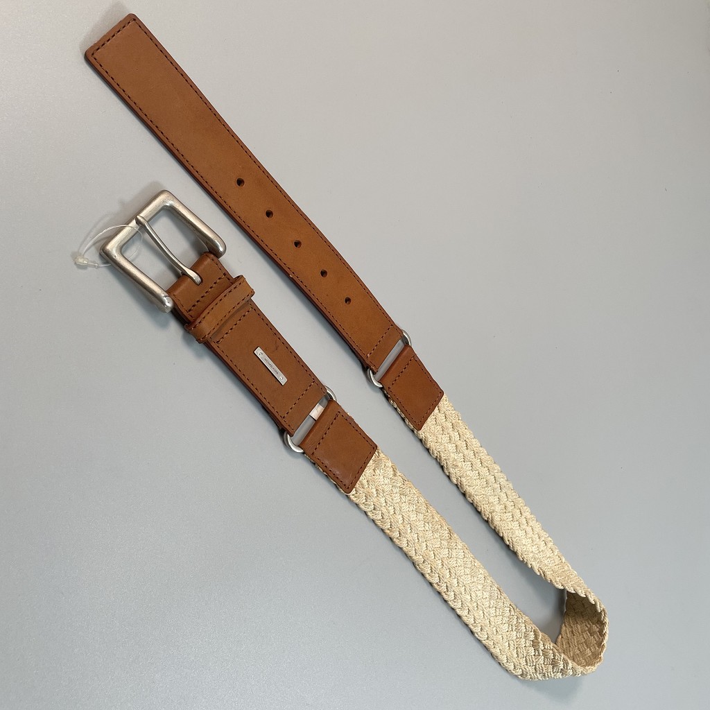 外单布配植鞣牛皮针扣皮带腰带