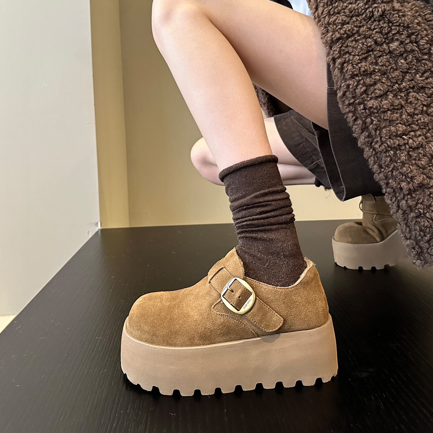 增高松糕厚底雪地靴女棉靴棉鞋