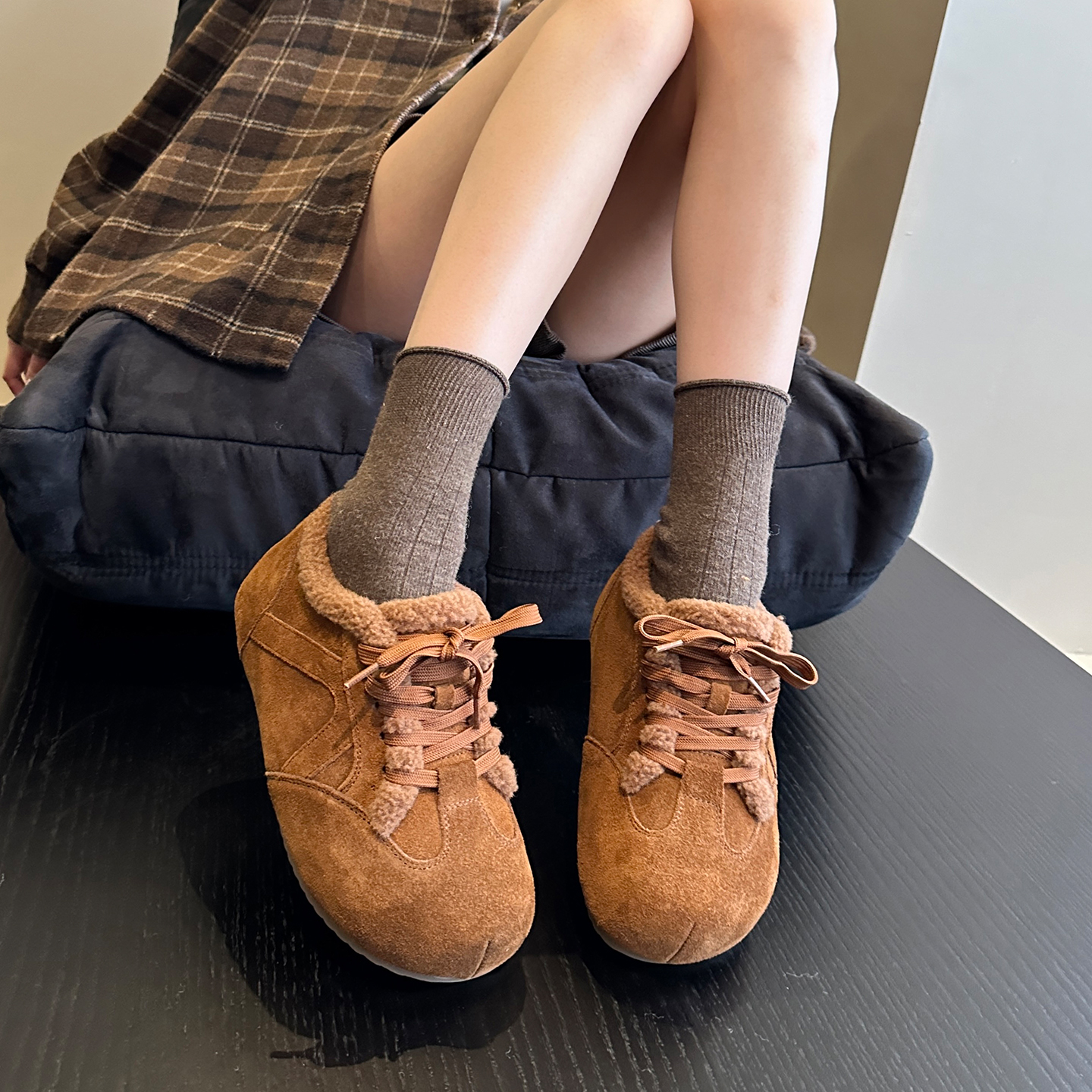 日系配堆堆袜内增高勃肯鞋