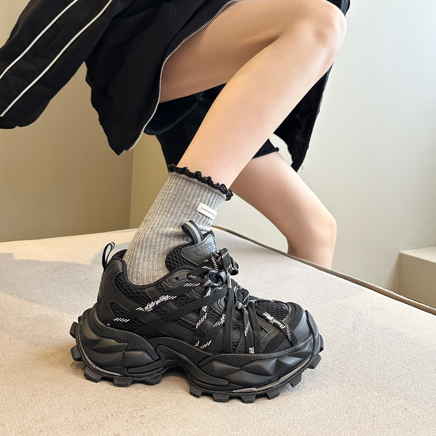 2025新款厚底防滑老爹鞋