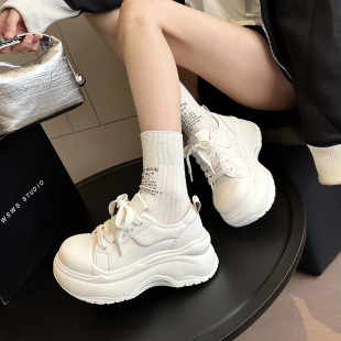 休闲鞋 女板鞋 真皮轻便大头增高厚底小白鞋 WSWS｜甜酷活力配阔腿裤