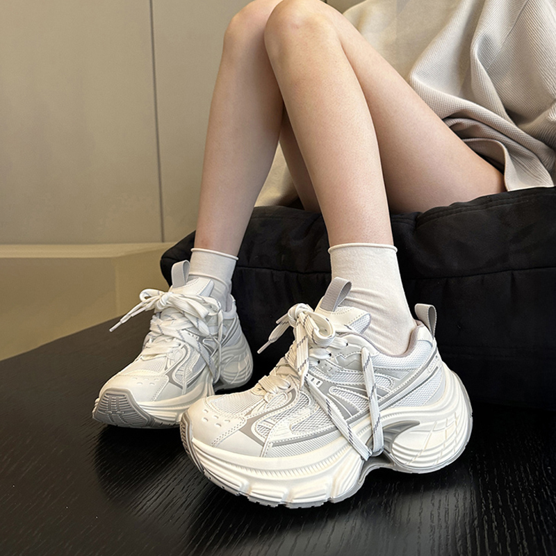 女欧洲站2025春季新款厚底老爹鞋