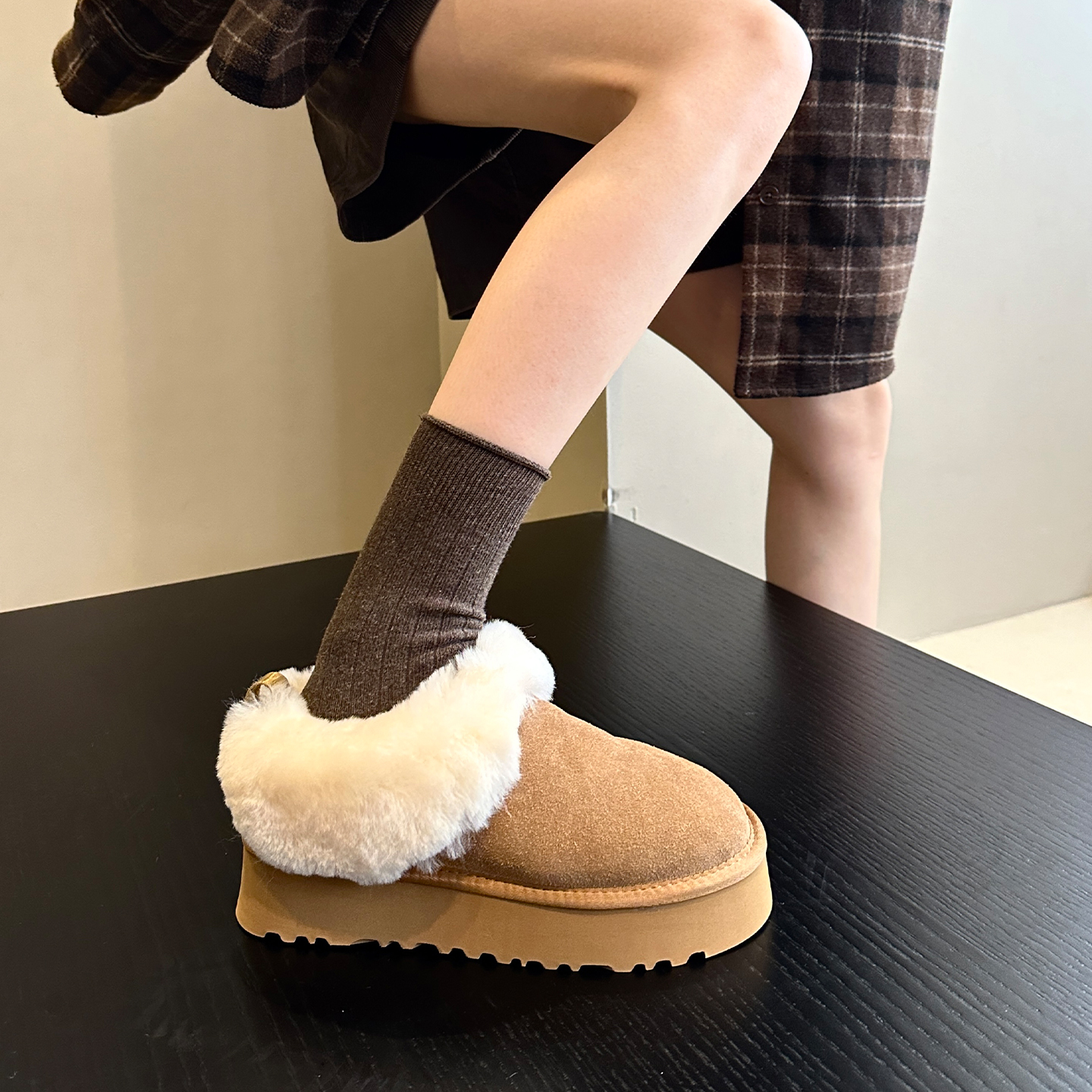 2025秋冬季新款温柔风羊羔毛毛鞋